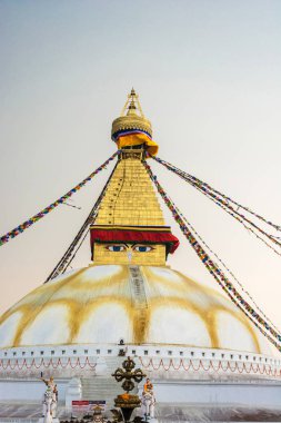 Budist stupa Bodnath 26 Mart 2018 Katmandu, Nepal. 