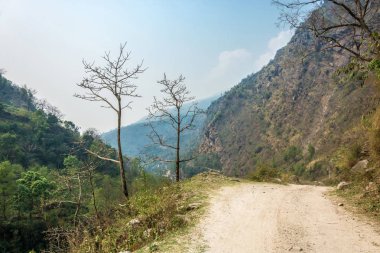 dağ yolundan Nepal. 