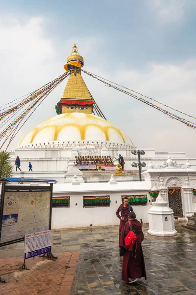 Stupa bouddhiste Bodnath mars 26, 2018 à Katmandou, Népal . — Photo