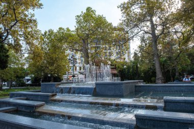 Fountain on the Lenin Embankment, 09 / 04 / 2019, Yalta, Kırım. 
