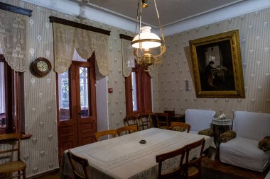 Yalta, Kırım - 09 / 05 / 2019: Yalta 'daki Rus yazar Anton Pavlovich Çehov' un ev müzesinde.