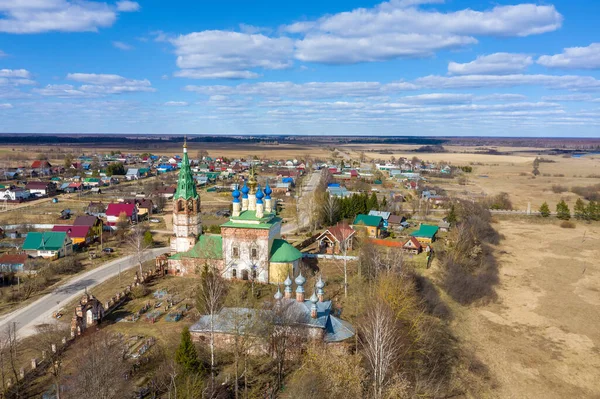 Iglesia Natividad Santísima Virgen María Pueblo Goritsy Región Ivanovo Rusia —  Fotos de Stock
