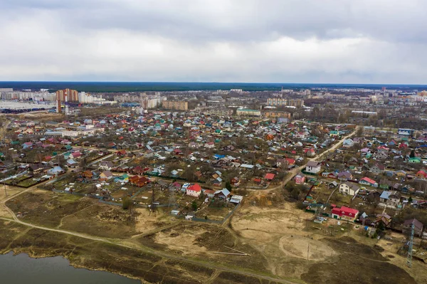 Een Panorama Van Stad Ivanovo Van Een Vogel Vlucht Een — Stockfoto