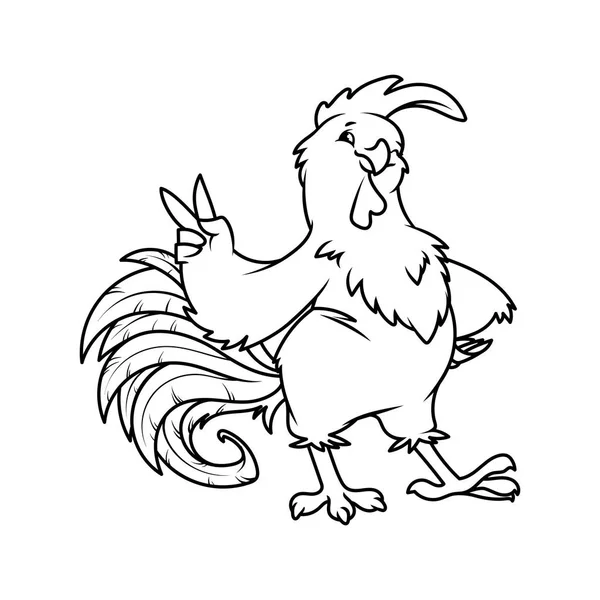 Cartoon rooster. Symbol of 2017. — Stock Vector