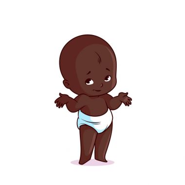 Çok şirin bebek bezi içinde.