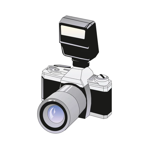 Camera on a white background — Stock Vector