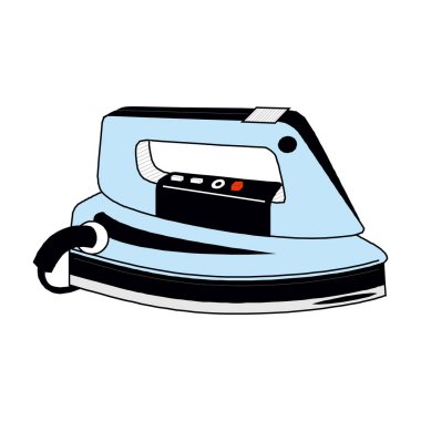 Elektrik demir, demir izole, demir vektör çizim, Ütü, Buharlı Ütü. Buharlı Ütü simgesi