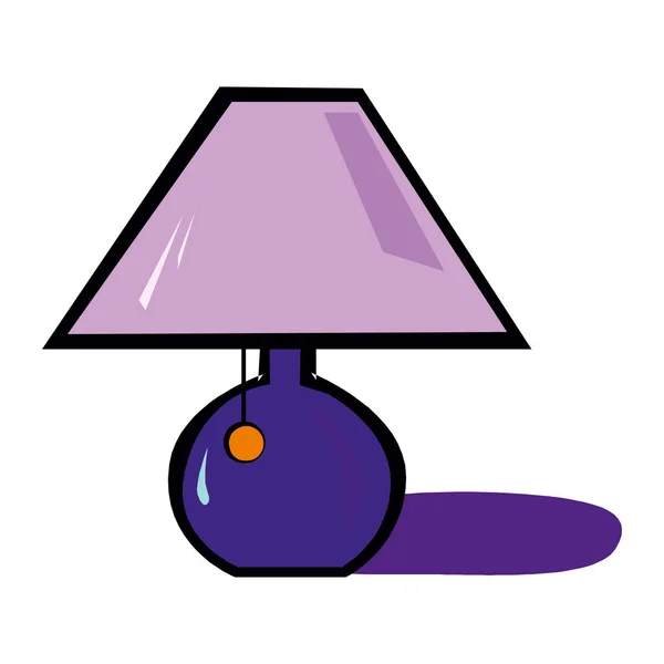 Colorido icono de la lámpara de mesa para su diseño. Luz plana de la lámpara de dibujos animados aislada.El flujo de luz — Archivo Imágenes Vectoriales