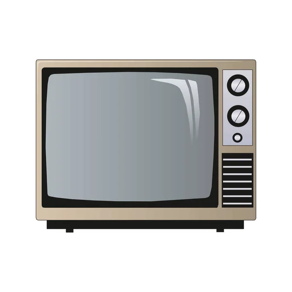 Régimódi retro Tv. ábra-a fehér háttér — Stock Vector