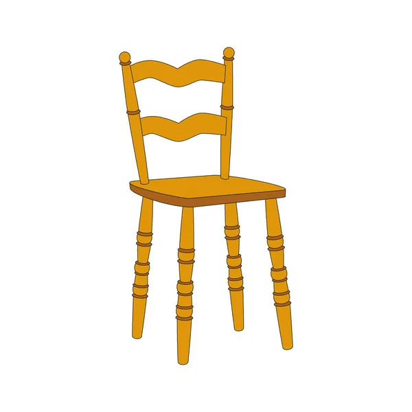 Krzesło czerwony klasyczny szczegółowy wektor ilustracja — Wektor stockowy