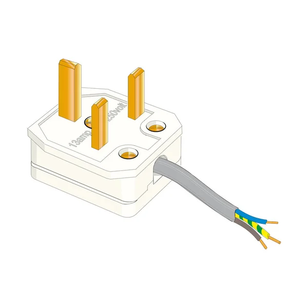 Plugs ícone, ilustração vetorial em um branco — Vetor de Stock