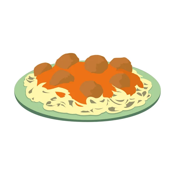 Szablon opakowania makaronu spaghetti na białym tle — Wektor stockowy