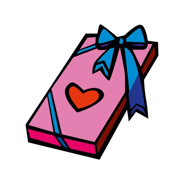 Подарунок серця з днем святого Валентина Векторні ілюстрації для дизайну — стоковий вектор