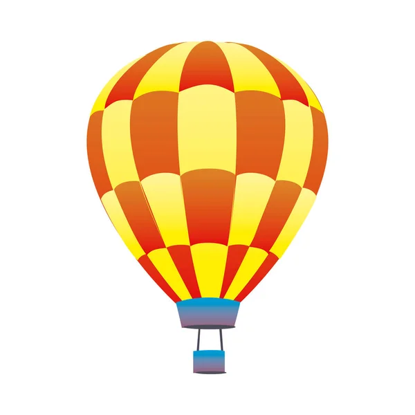 Färgglada varmluft ballong isolerad på vit bakgrund — Stock vektor