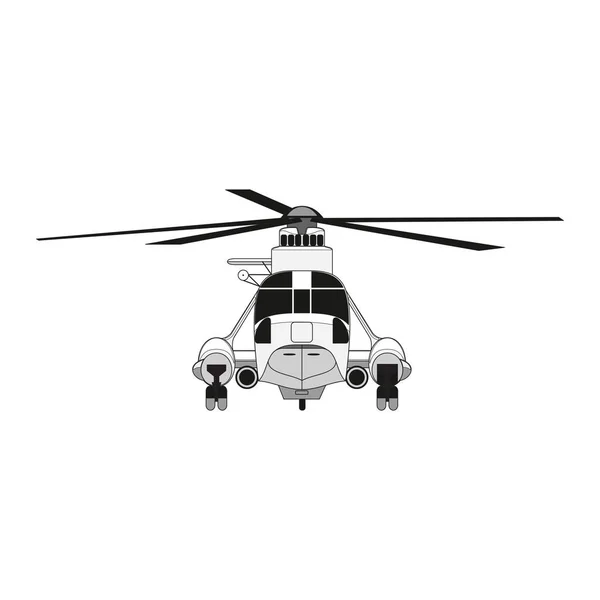 Изолированная векторная иллюстрация вертолета на белом фоне — стоковый вектор