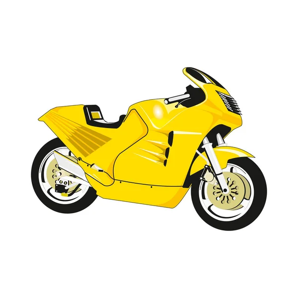 Vetor de motocicleta, ilustração realista. Preto meia-cara de moto com muitos detalhes sobre um fundo branco — Vetor de Stock