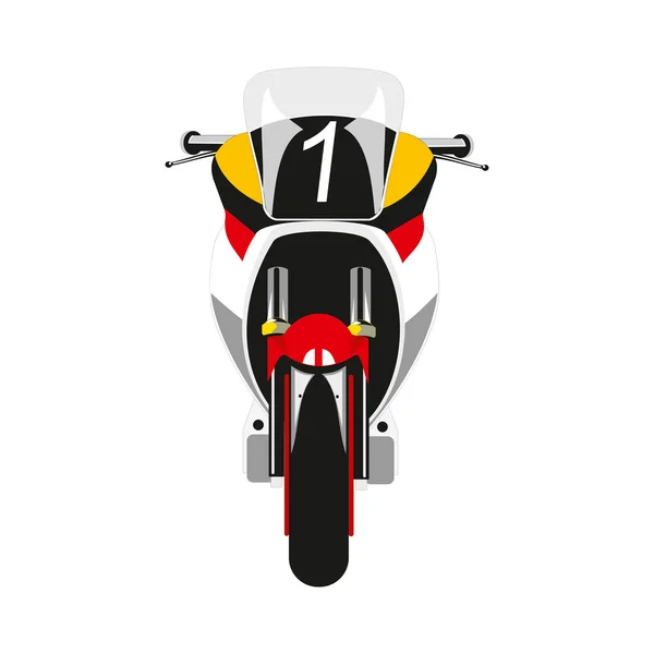 Motocicleta vector, ilustración realista. Moto negro de media cara con muchos detalles sobre un fondo blanco — Vector de stock