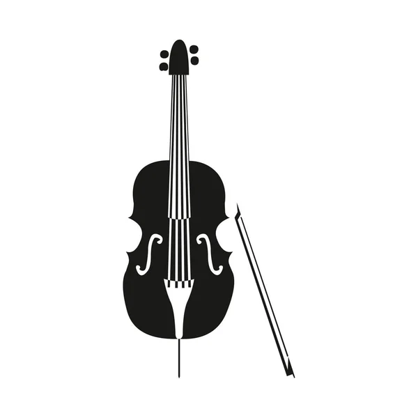 白色背景矢量图上分离的小提琴 — 图库矢量图片