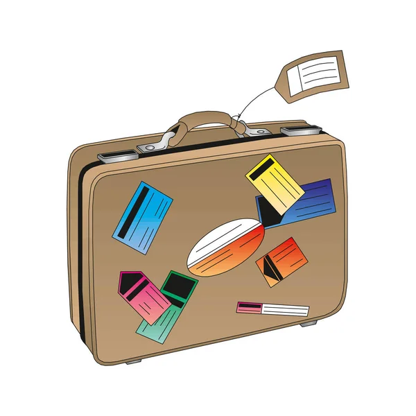 Equipaje bolsa de viaje aislado sobre fondo blanco. Icono de equipaje . — Vector de stock