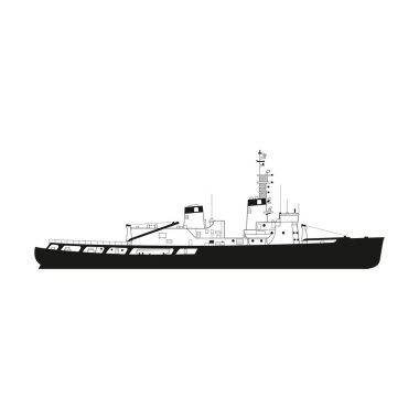 Warship icon flat. Illustration isolated vector sign symbol in EPS10