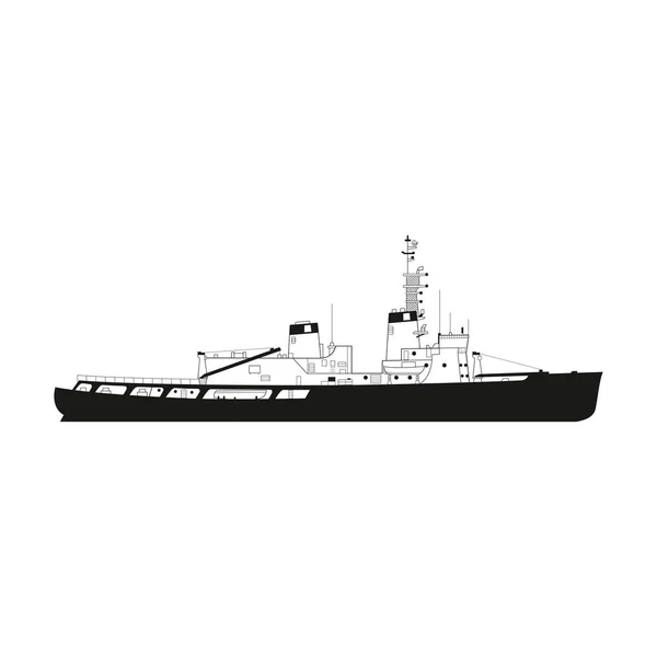 Warship icon flat. Illustration isolated vector sign symbol in EPS10 — 스톡 벡터