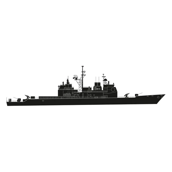 Warship icon flat. Illustration isolated vector sign symbol in EPS10 — Stok Vektör