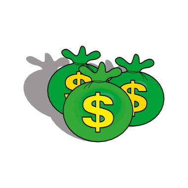 para çantası 100lerde beyaz bir arkaplanda izole edildi