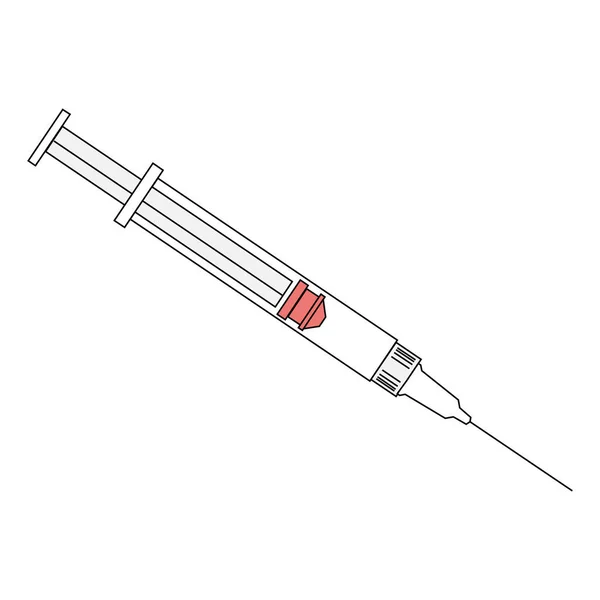 Beyaz Arkaplanda Bir Şırınga Simgesi Izole Edildi — Stok Vektör
