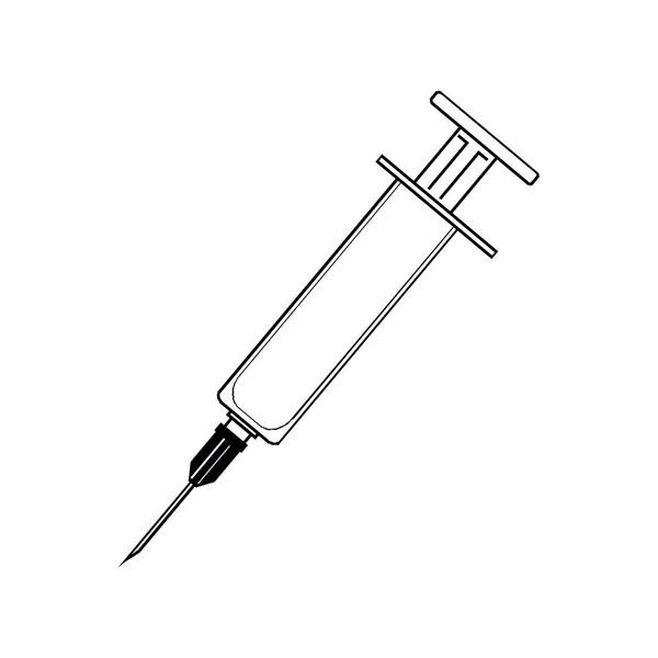 Syringe Icon Isolated White Background — Stock Vector