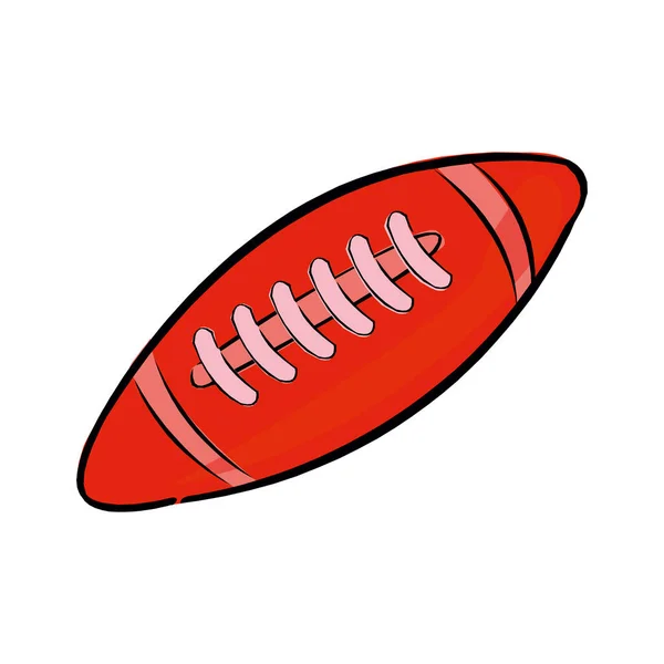 American Football Ball Isoliert Auf Weißem Hintergrund Realistische Vektorillustration Rugby — Stockvektor