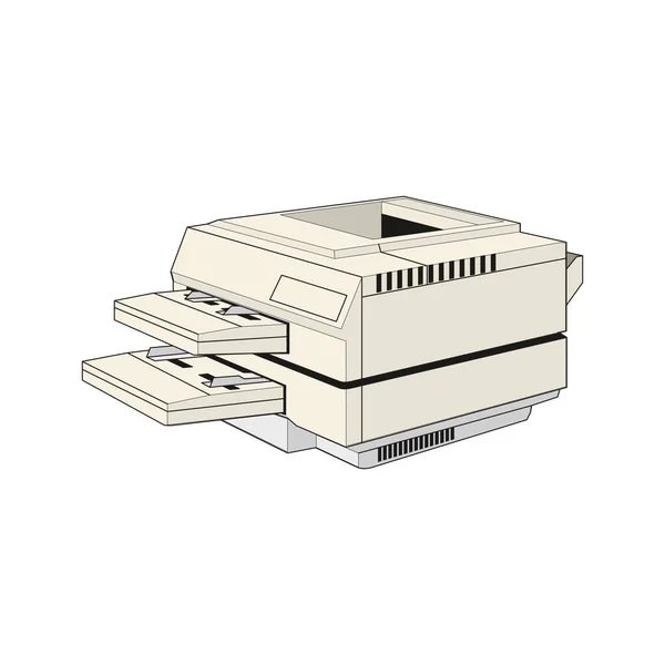 Printer vector illustrations isolated on a white background in EPS10 — Stockvector