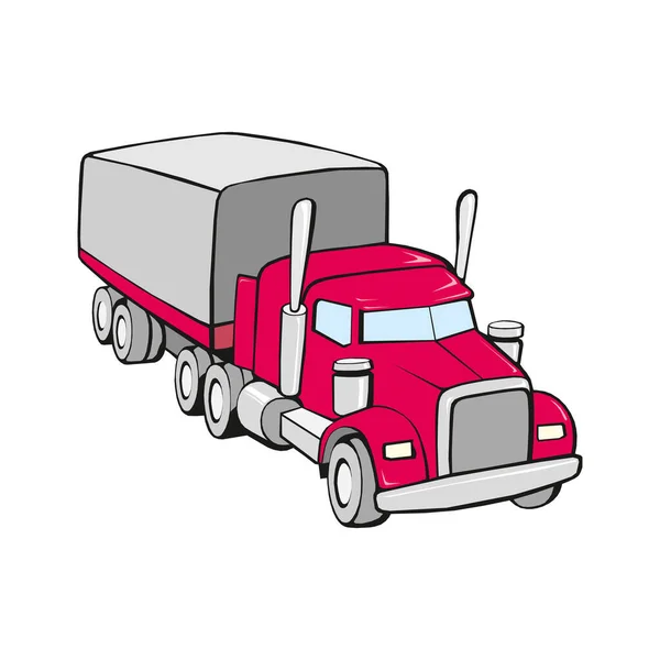Vektorová ilustrace nákladního vozidla izolovaná na bílé v EPS10 — Stockový vektor