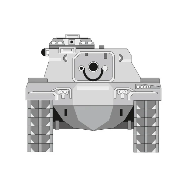 Tank isoliert auf weißem Hintergrund. Vector Militärmaschine. Panzer-Schriftzug. EPS10 — Stockvektor