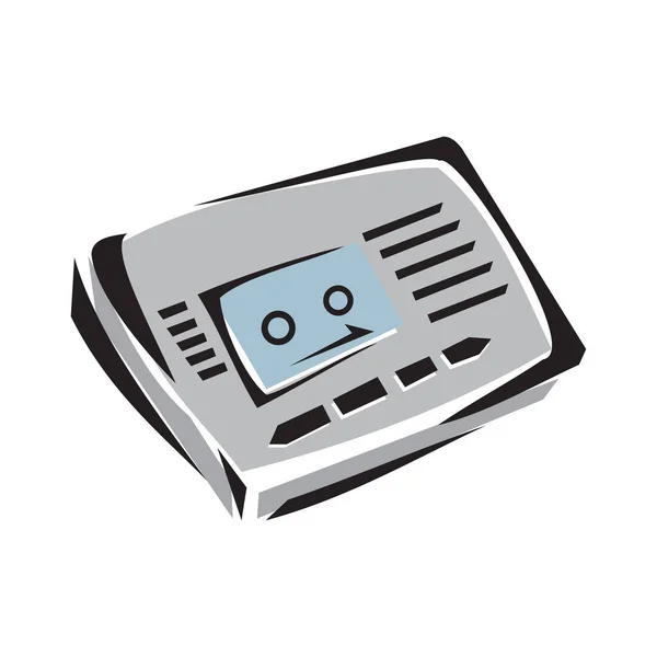Εικονίδιο Διανυσματικής Απεικόνισης Dictaphone Ψηφιακός Καταγραφέας Φωνής Απομονωμένος Λευκό Φόντο — Διανυσματικό Αρχείο