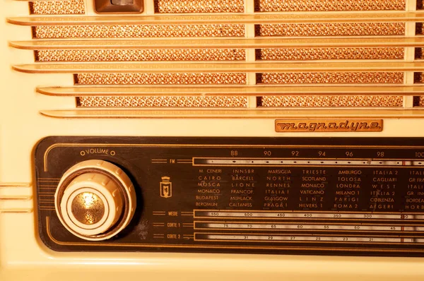 Detalle de una radio vintage — Foto de Stock