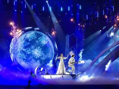 Eurovision 2017 final uluslararası Exhib sahnede