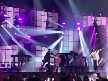 Eurovision 2017 final uluslararası Exhib sahnede