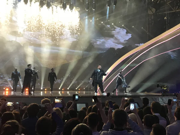 Finale der Eurovision 2017 auf der Bühne der internationalen Ausstellung — Stockfoto