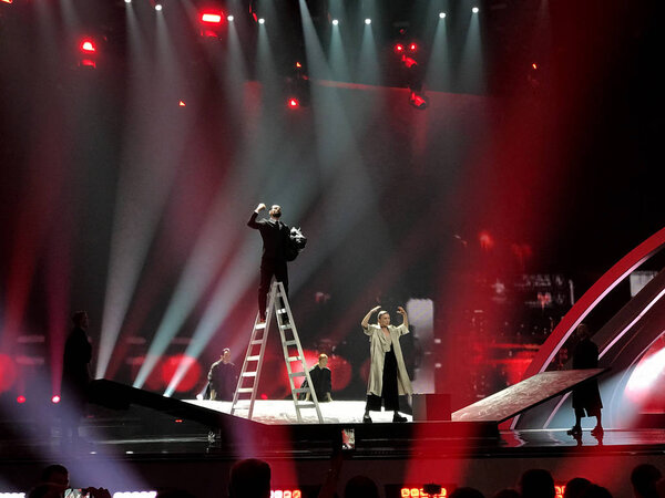 Final of Eurovision 2017 on the stage of the International Exhib