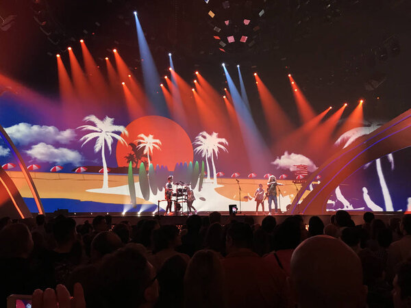 Final of Eurovision 2017 on the stage of the International Exhib