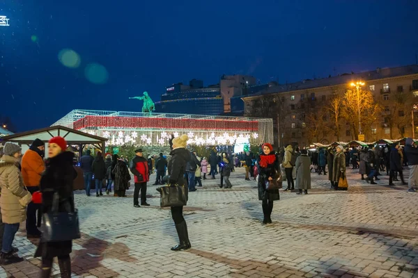 Editorial Kiev Ucrânia Janeiro 2018 Feira Ano Novo Praça Sophia — Fotografia de Stock
