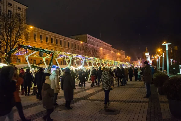 Editorial Kiev Ucrânia Janeiro 2018 Feira Ano Novo Praça Sophia — Fotografia de Stock