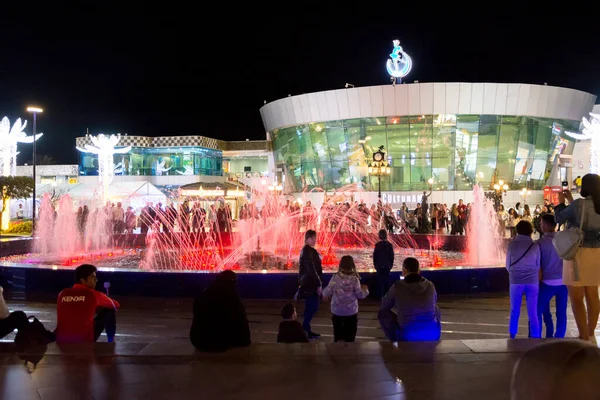 Redakční 2020 Sharm Sheikh Egypt Soho Square Zářící Zpívající Fontány — Stock fotografie