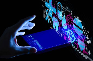 Güzellik terapisi, vücut bakımı, sağlık hizmetleri, sağlık tedavisi, modern Ui bilgisayarında steteskopla Doktor Hand tarafından yapılan konsept çalışmaları..