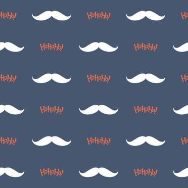 Noel Noel Baba'nın bıyık ve Ho Ho Ho ile seamless modeli