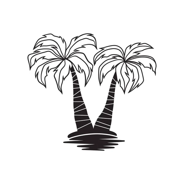 Palm trees illustration — Stock Vector