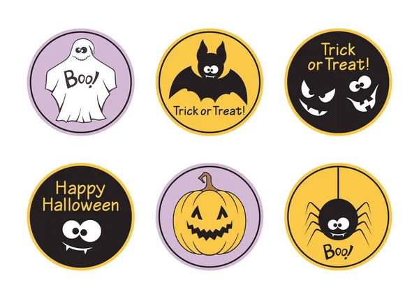 Set di etichette di Halloween — Vettoriale Stock