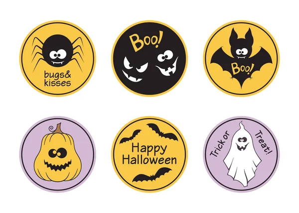 Halloween tags set — Stock Vector