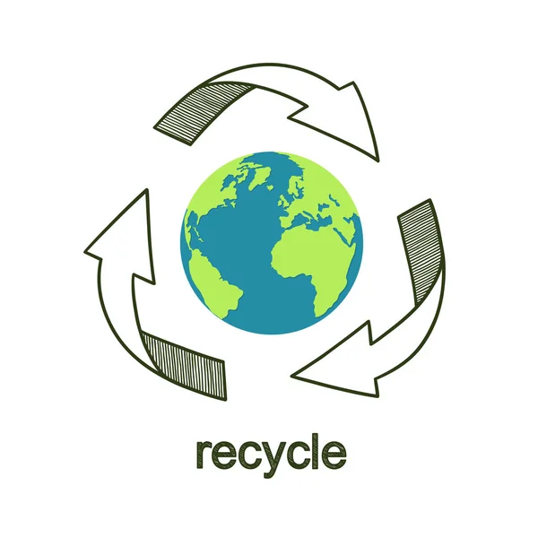 Recykling na całym świecie — Wektor stockowy