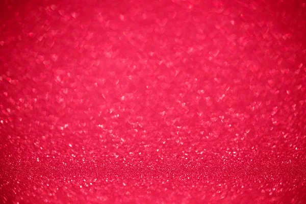 Valentine coração vermelho bokeh brilhante desfocado espumante fundo — Fotografia de Stock